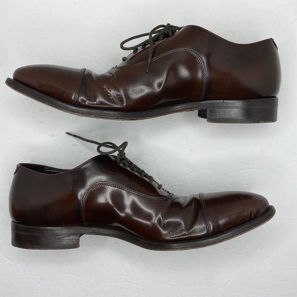 Antonio Maurizi Mens Brown Leather Cap Toe Oxford Dress Shoes Size 41 main image 8